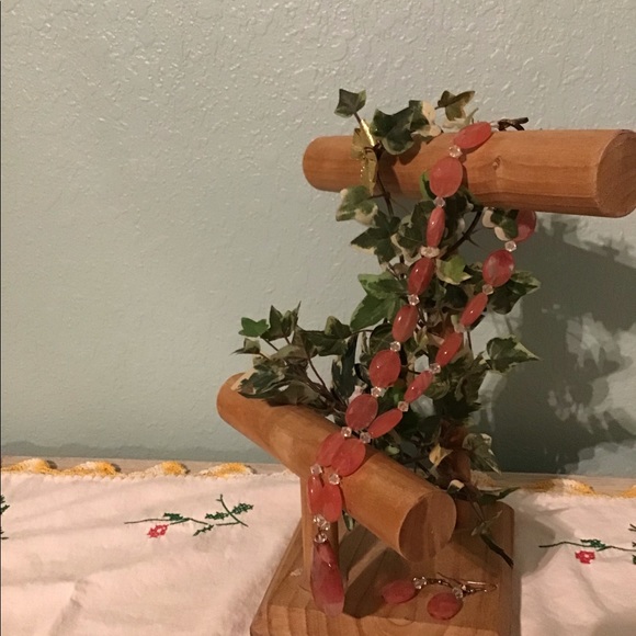 Marble necklace and earrings set - Picture 2 of 7